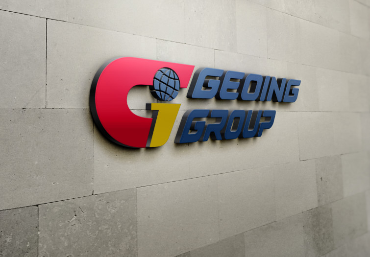 Geoing logo 3d wall