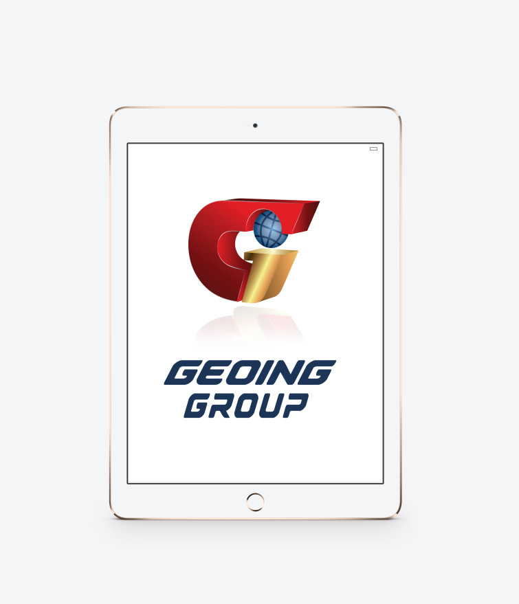 Geoing logo ipad 3d